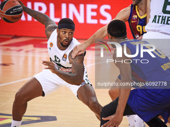 Marcus Foster during the match between FC Barcelona and Panathinaikos BC, corresponding to the week 4 of the Euroleague, played at the Palau...
