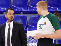 Georgios Vovoras and Aaron White during the match between FC Barcelona and Panathinaikos BC, corresponding to the week 4 of the Euroleague,...