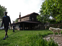 Rhys Gordon is having a walk through his house's yardon in the village of Kostur, Bulgaria May 12, 2015 (