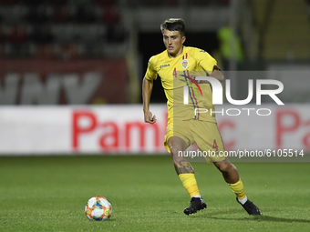 Stefan Vladoiu of Romania in action during the soccer match between Romania U21 and Malta U21 of the Qualifying Round for the European Under...