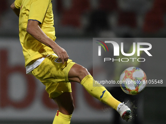 George Ganea Of Romania U21 in action during the soccer match between Romania U21 and Malta U21 of the Qualifying Round for the European Und...