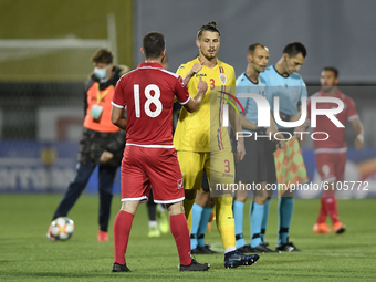 Radu Dragusin of Romania U21 reacts during the soccer match between Romania U21 and Malta U21 of the Qualifying Round for the European Under...