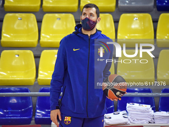 Nikola Mirotic during the match between FC Barcelona and Real Madrid, corresponding to the week 5 of the Euroleague, played at the Palau Bla...