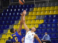 Walter Tavares and Brandon Davies during the match between FC Barcelona and Real Madrid, corresponding to the week 5 of the Euroleague, play...
