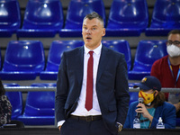 Sarunas Jasikevicius during the match between FC Barcelona and Real Madrid, corresponding to the week 5 of the Euroleague, played at the Pal...