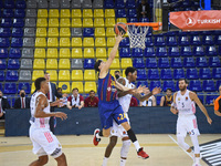 Walter Tavares and Kyle Kuric during the match between FC Barcelona and Real Madrid, corresponding to the week 5 of the Euroleague, played a...