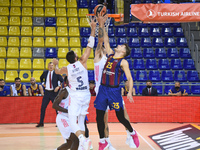Rudy Fernandez and Sergi Martinez during the match between FC Barcelona and Real Madrid, corresponding to the week 5 of the Euroleague, play...