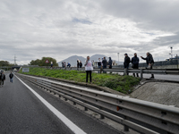 Whirpool Employees protest against the closer fabric in Naples, Italy on October 28, 2020  (