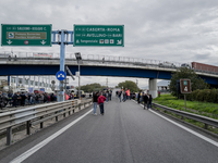 Whirpool Employees protest against the closer fabric in Naples, Italy on October 28, 2020  (