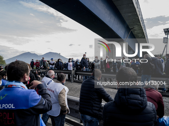 Whirpool Employees protest against the closer fabric in Naples, Italy on October 28, 2020  (