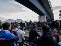 Whirpool Employees protest against the closer fabric in Naples, Italy on October 28, 2020  (