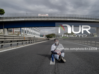 Whirpool Employees protest against the closer fabric in Naples, Italy on October 28, 2020  (