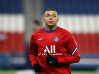 Paris Saint-Germain's French forward Kylian Mbappe during the during the UEFA Champions League Group H second-leg football match between Par...