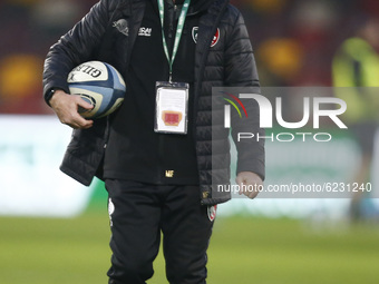 L-R Mike Ford, Defence coach of Leicester Tigers  during Gallagher Premiership between London Irish and Leicester Tigers at Brentford Commun...