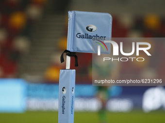 Conor Flag during Gallagher Premiership between London Irish and Leicester Tigers at Brentford Community Stadium , Brentford, UK on 29th Nov...