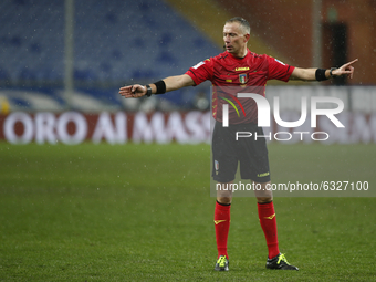 Paolo Valeri during Serie A match between Sampdoria v Inter in Genova, on January 6, 2021 (