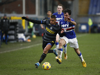 Alexis Sánchez during Serie A match between Sampdoria v Inter in Genova, on January 6, 2021 (