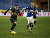 Lautaro Martínez during Serie A match between Sampdoria v Inter in Genova, on January 6, 2021 (