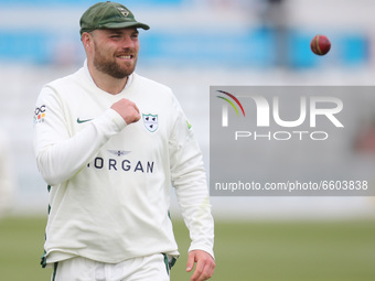  Worcestershire's Joe Leach  during  Championship Day One of Four between Essex CCC and Worcestershire CCC at The Cloudfm County Ground on 0...
