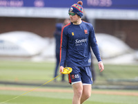   Essex's Ben Allison during warm up during  LV Championship Group 1 Day One of Four between Essex CCC and Worcestershire CCC at The Cloudfm...