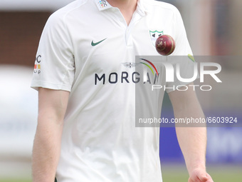  Worcestershire's Dillon Pennington   during  LV Championship Group 1 Day One of Four between Essex CCC and Worcestershire CCC at The Cloudf...