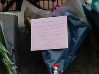 Mourners queue outside Buckingham Palace after it was announced that Britain's Prince Philip, husband of Queen Elizabeth, has died at the ag...