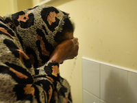 Ifrah Ahmed, a Somali-Irish living in Dublin, during Wudu ritual (the Islamic procedure that consists of washing the face, arms, then wiping...