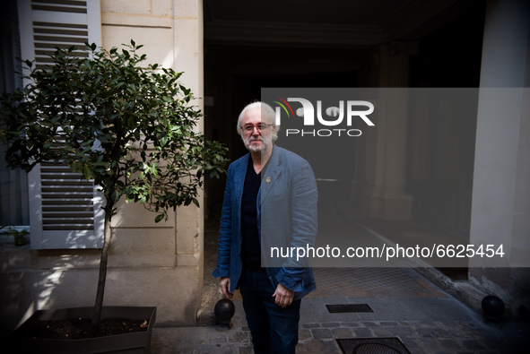 Philippe Faure-Brac, French sommelier, in the inner courtyard of his brasserie, which was closed due to COVID. Faure-Brac won the 1992 World...