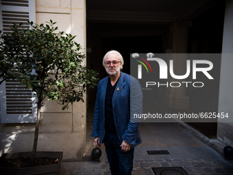 Philippe Faure-Brac, French sommelier, in the inner courtyard of his brasserie, which was closed due to COVID. Faure-Brac won the 1992 World...