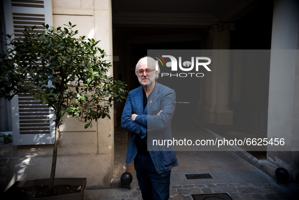 Philippe Faure-Brac, French sommelier, in the inner courtyard of his brasserie, which was closed due to COVID. Faure-Brac won the 1992 World...