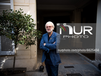 Philippe Faure-Brac, French sommelier, in the inner courtyard of his brasserie, which was closed due to COVID. Faure-Brac won the 1992 World...