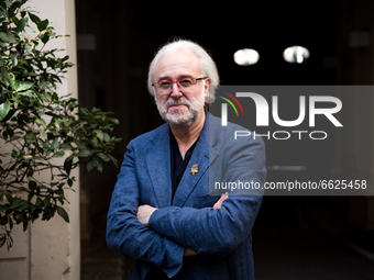 Philippe Faure-Brac, French sommelier, in the inner courtyard of his brasserie, which was closed due to COVID. Faure-Brac won the 1992 World...