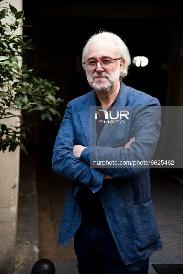 Philippe Faure-Brac, French sommelier, in the inner courtyard of his brasserie, which was closed due to COVID. Faure-Brac won the 1992 World...