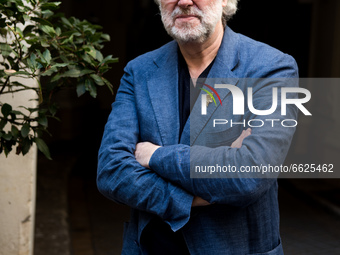 Philippe Faure-Brac, French sommelier, in the inner courtyard of his brasserie, which was closed due to COVID. Faure-Brac won the 1992 World...