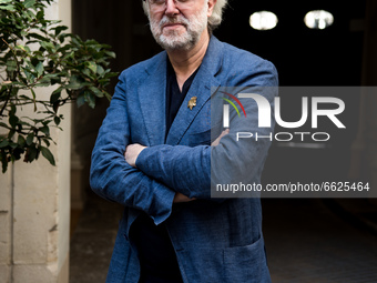 Philippe Faure-Brac, French sommelier, in the inner courtyard of his brasserie, which was closed due to COVID. Faure-Brac won the 1992 World...