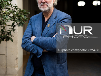 Philippe Faure-Brac, French sommelier, in the inner courtyard of his brasserie, which was closed due to COVID. Faure-Brac won the 1992 World...