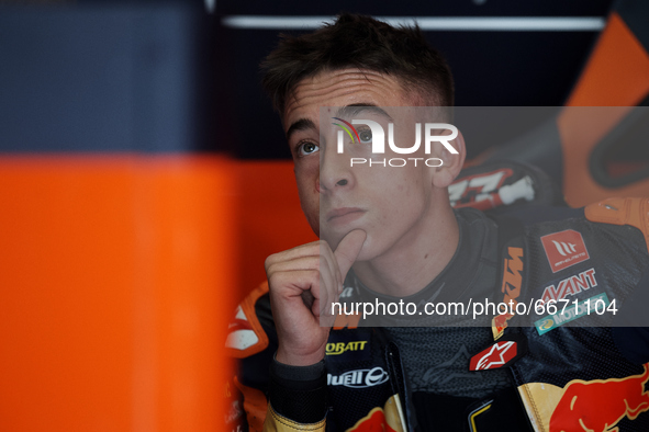 Pedro Acosta (#37) of Spain and Red Bull KTM Ajo during the qualifying of Gran Premio Red Bull de España at Circuito de Jerez - Angel Nieto...