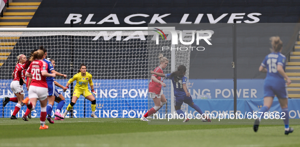  Lachante Paul of Leicester City shoots at goal during the FA Women's Championship match between Leicester City and Charlton Athletic at the...