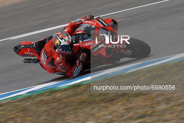 Jack Miller (43) of Australia and Ducati Lenovo Team during the MotoGP test day at Circuito de Jerez - Angel Nieto on May 3, 2021 in Jerez d...