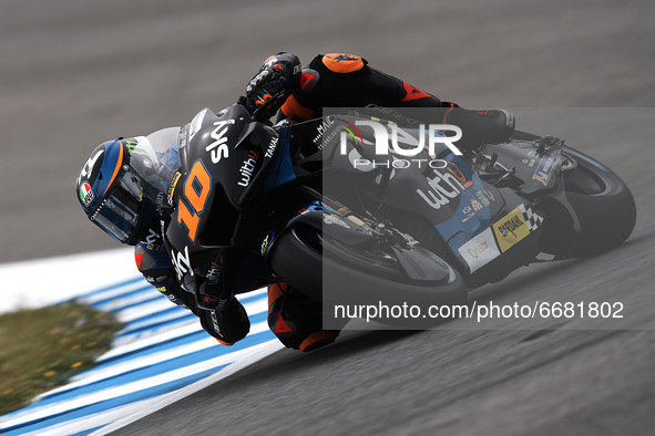 Luca Marini (10)of Italy and SKY VR46 Avintia Ducati during the MotoGP test day at Circuito de Jerez - Angel Nieto on May 3, 2021 in Jerez d...