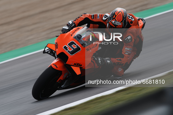 Danilo Petrucci (9) of Italy and Tech 3 KTM Factory Racing during the MotoGP test day at Circuito de Jerez - Angel Nieto on May 3, 2021 in J...