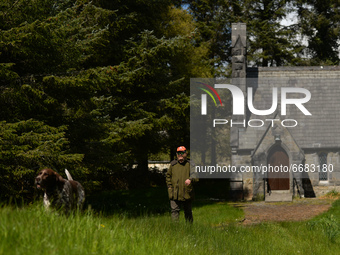 Father Krzysztof Sikora with his dog 'Rambo' seen outside Ballynahinch Church, in Emlaghdauroe, Connemara.
This former Church of Ireland chu...