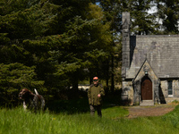 Father Krzysztof Sikora with his dog 'Rambo' seen outside Ballynahinch Church, in Emlaghdauroe, Connemara.
This former Church of Ireland chu...