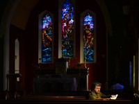 Father Krzysztof Sikora inside St James's Church, in Cashel, Connemara.

Geographically, Roundstone parish is considered Ireland's largest p...