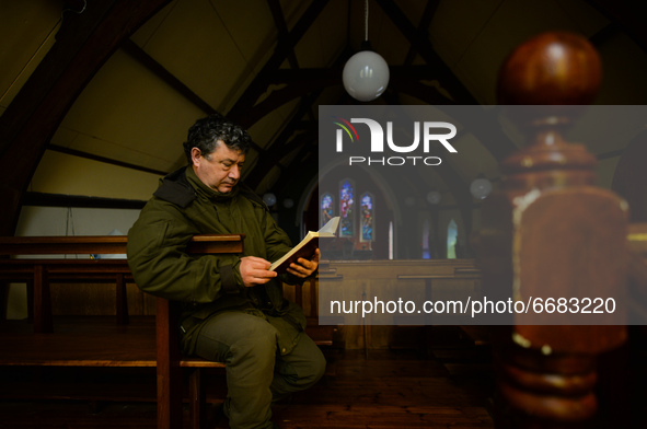 Father Krzysztof Sikora inside St James's Church, in Cashel, Connemara.

Geographically, Roundstone parish is considered Ireland's largest p...