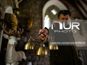 Father Krzysztof Sikora inside Ballynahinch Church, in Emlaghdauroe, Connemara.
This former Church of Ireland church, dated 1865, now known...