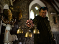 Father Krzysztof Sikora inside Ballynahinch Church, in Emlaghdauroe, Connemara.
This former Church of Ireland church, dated 1865, now known...