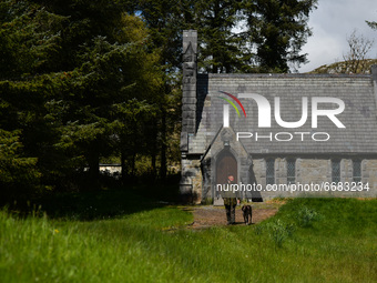 Father Krzysztof Sikora with his dog 'Rambo' seen outside Ballynahinch Church, in Emlaghdauroe, Connemara.
This former Church of Ireland chu...