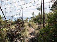 Border Italy / France at the "trail of death",  on June 24, 2015. The situation of migrants camped in Ventimiglia has not changed except for...