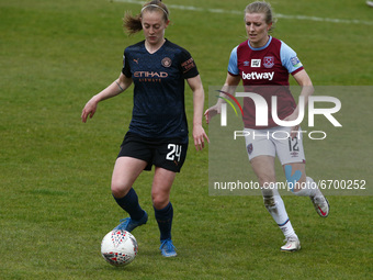  L-R Keira Walsh of Manchester City WFC and Kate Longhurst of West Ham United WFC  during  Barclays FA Women's Super League  match between W...